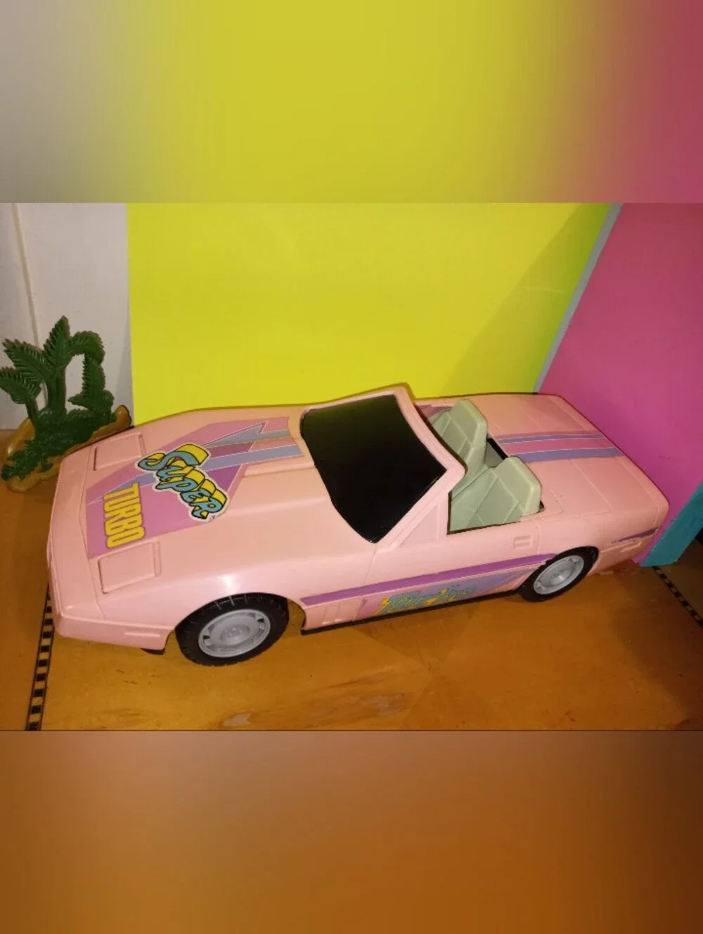 Super Turbo Doll Car  Pink Corvette